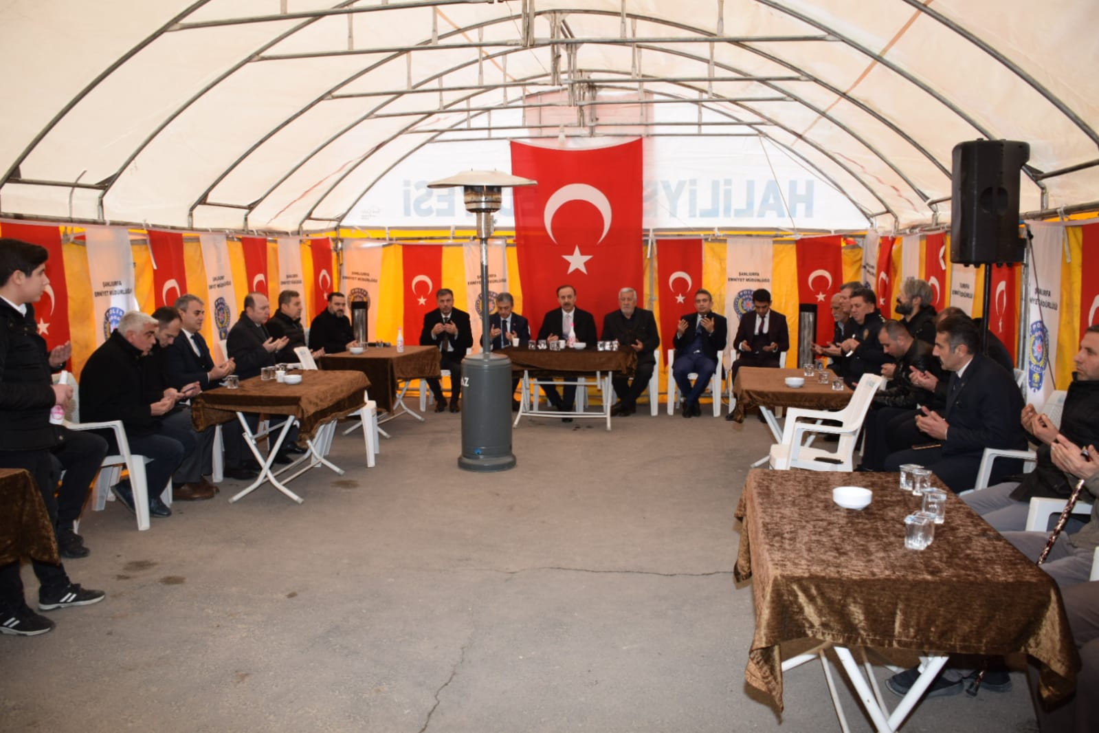 Şehit Polisler için taziye çadırı kuruldu