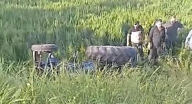 Suruç’ta kontrolden çıkan traktör devrildi! 1 yaralı