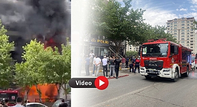 Şanlıurfa'da Bir İş Yeri Cayır Cayır Yandı! Çok Sayıda Ekip Sevk Edildi 