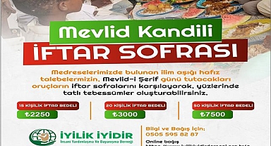 İyilik İyidir Derneği'nden Mevlid Kandili Programı Duyurusu