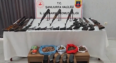 Şanlıurfa’da Jandarma Operasyonu! 7 Adreste Silah ve Mühimmat Deposu