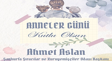 Başkan Ahmet Aslan: “Tüm Annelerimizin Ellerinden Öpüyorum”