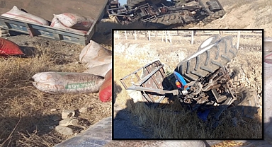 Şanlıurfa Birecik’te Traktör Kazası Sürücü Ölümden Döndü!