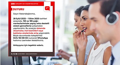 Büyükşehir Belediyesi'nden Uyarı! 153 Çağrı Merkezi'nde Sistem Güncellemesi Yapılacak