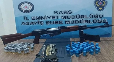 Kars’ta Asayiş Operasyonu Çok Sayıda Silah ve Mühimmat Ele Geçirildi!