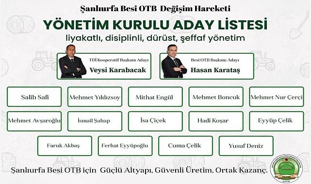 Şanlıurfa Besi OTB'de Değişim Hareketi Projelerini Tanıttı!