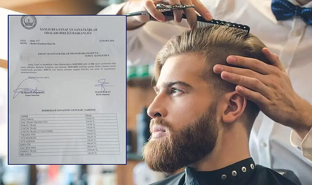 Suruç’ta Berber Esnafı İçin Yeni Raiç Tarifesi Yürürlüğe Girdi!