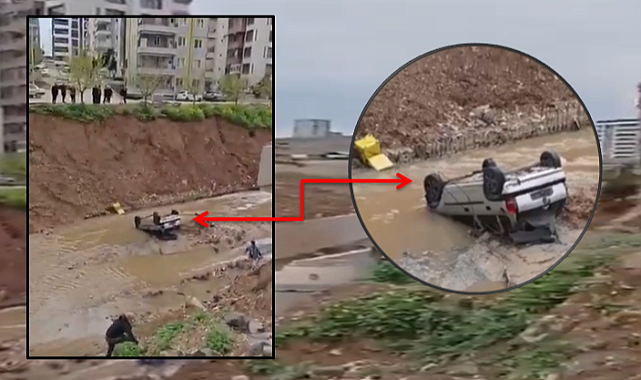 Şanlıurfa'da Şaşırtan Olay Otomobil Dereye Uçtu!