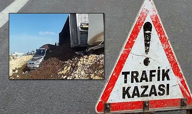 Şanlıurfa’da Trafik Kazası Tır Otomobilin Üzerine Devrildi!