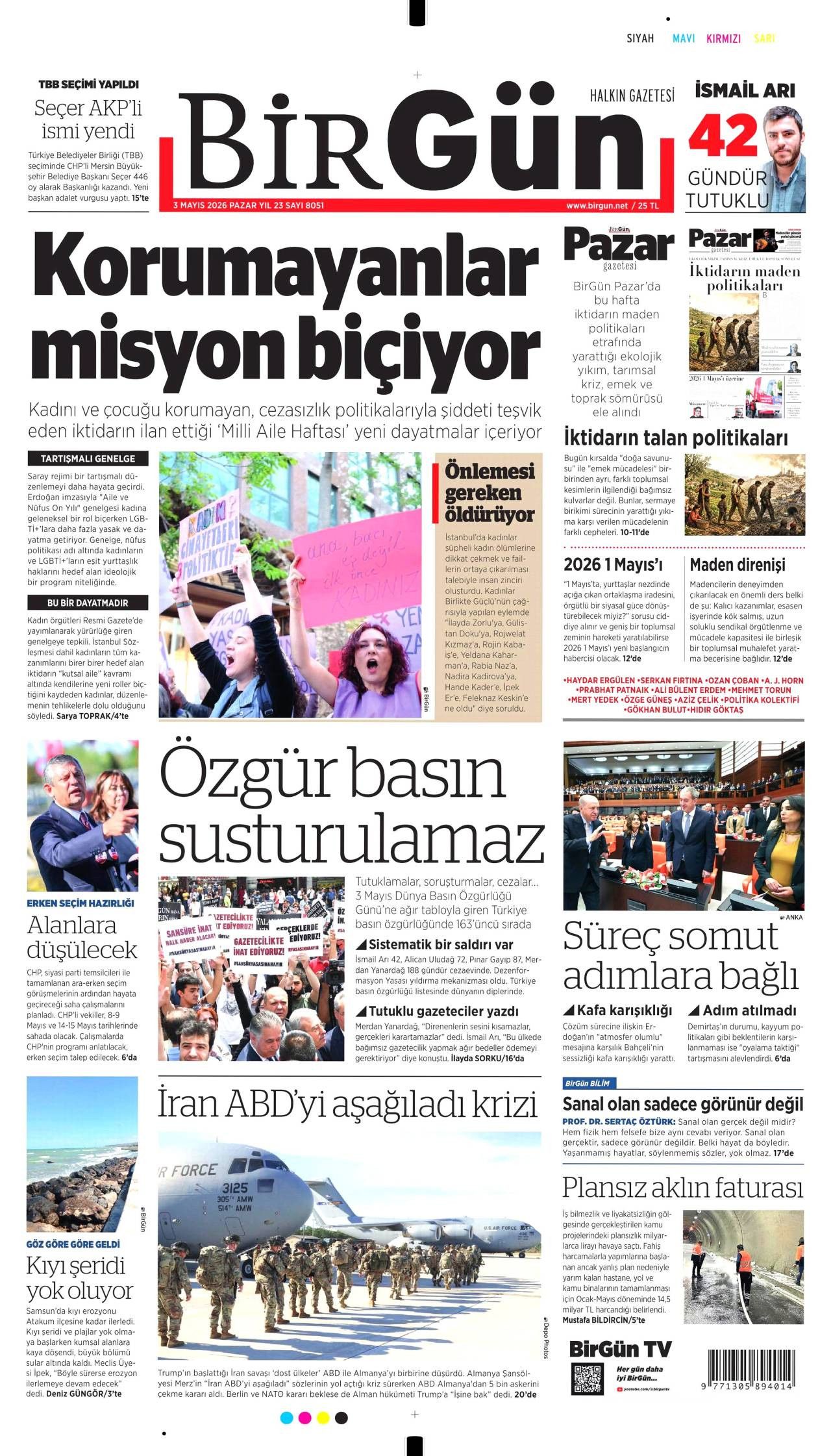 Birgün Gazetesi Gazete Manşeti